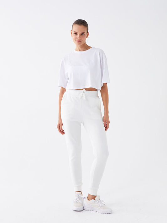 Ladies Joggers | Cream and White