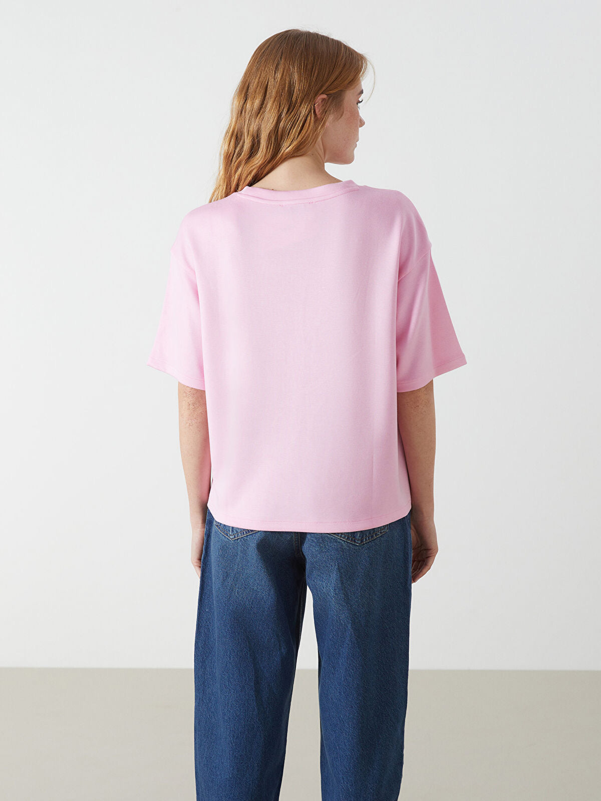 JE T'AIME Ladies Oversized Sweat Tee | Pink