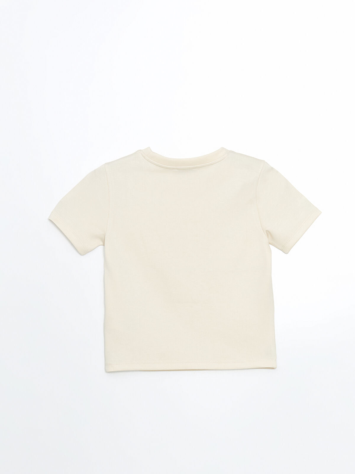 NEVER COME Crew Neck Printed Women's T-shirt | BEIGE