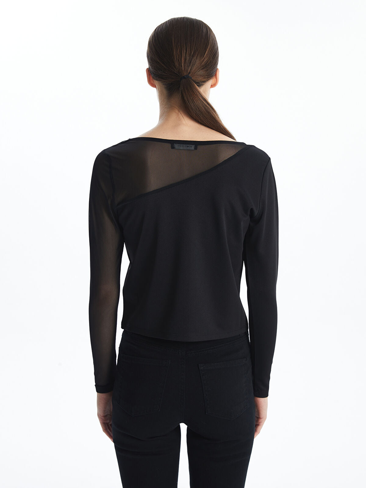 Black Dimond Crew Neck Tops | Full Sleeve