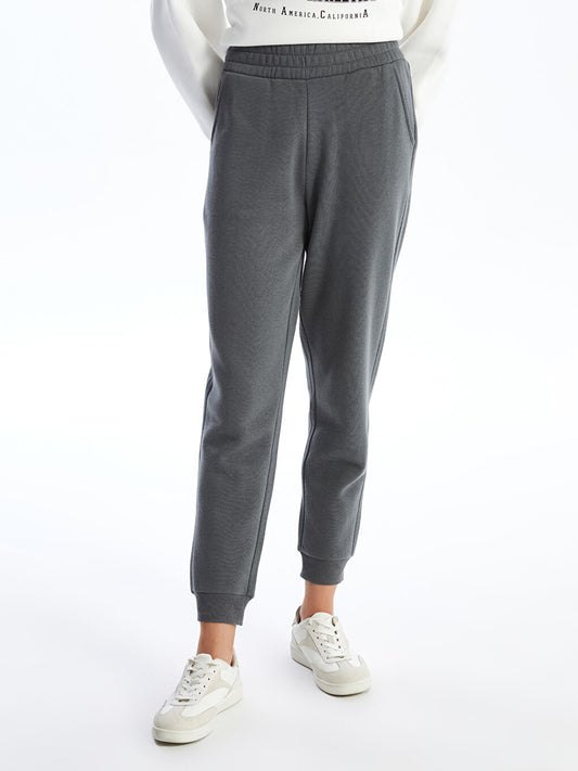 Ladies High Waist Joggers | Light Grey
