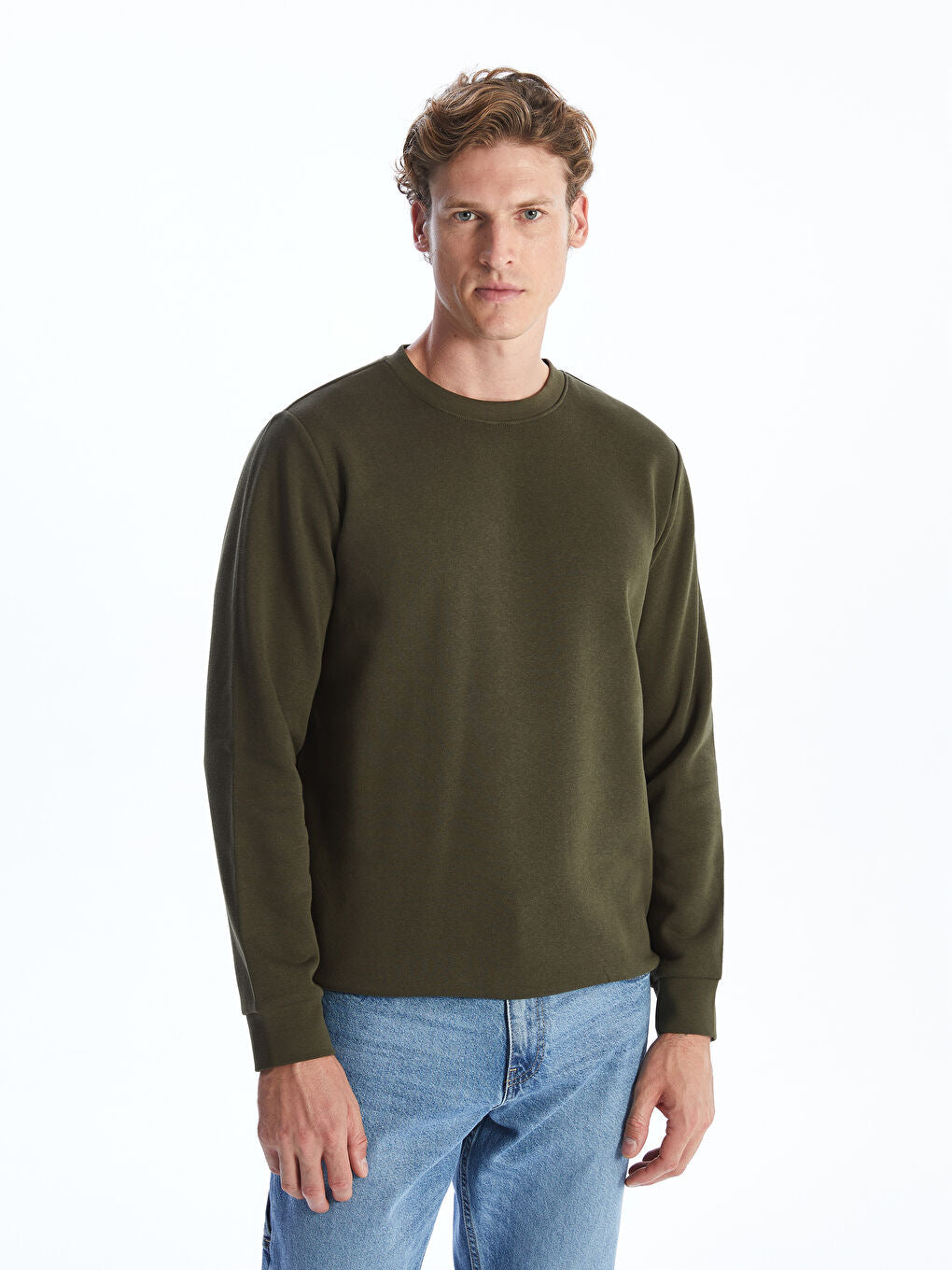 CROPPED Men's Premium Sweatshirt | Olive Green