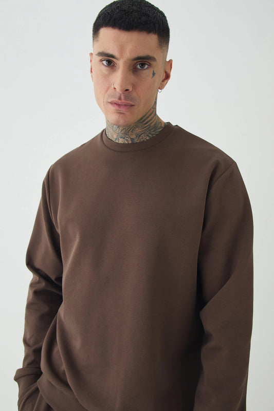 CROPPED Men's Premium Sweatshirt | Coffee/Brown