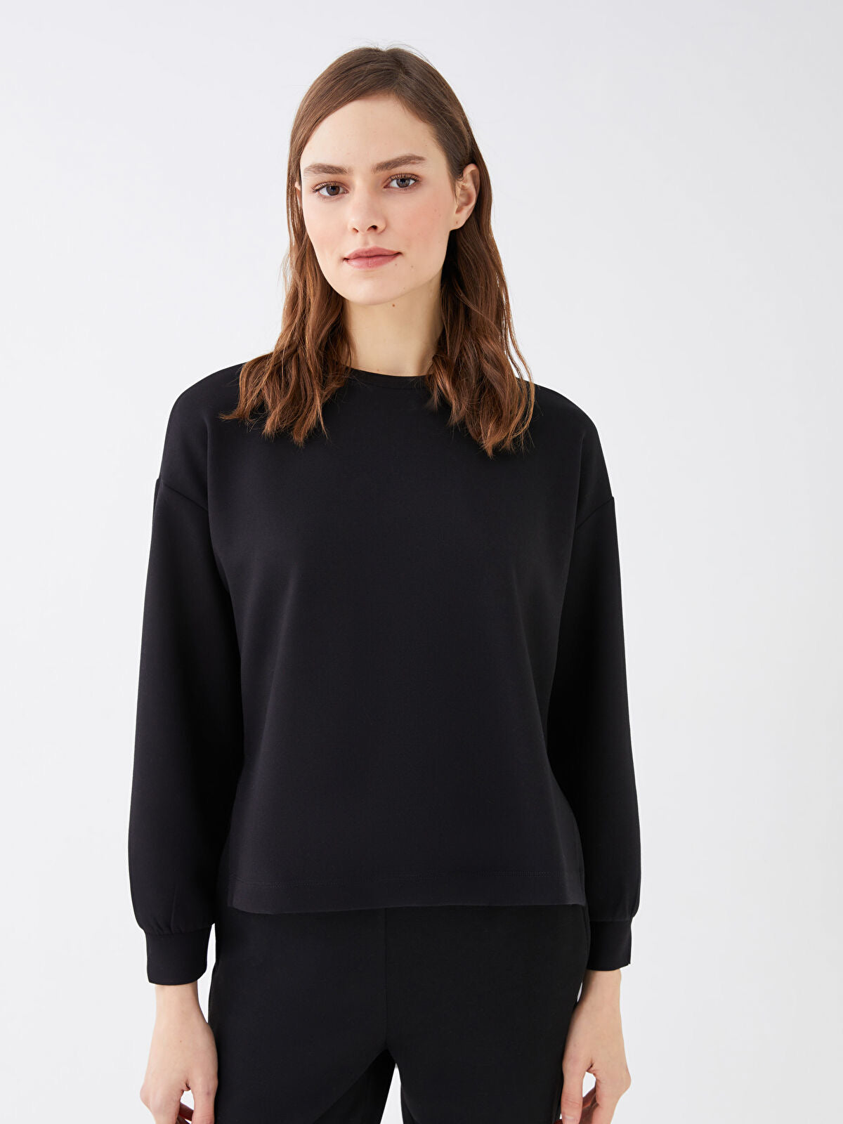 Ladies Boyfriend Oversized Sweatshirt | Black