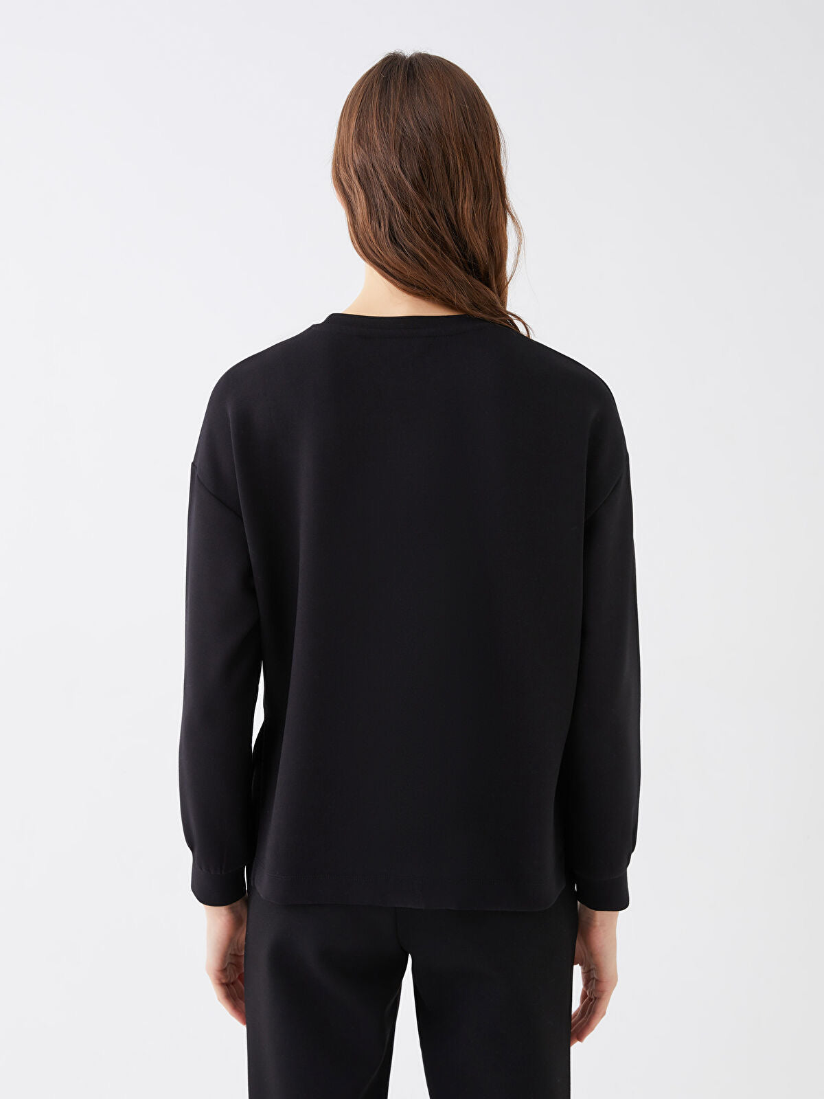 Ladies Boyfriend Oversized Sweatshirt | Black