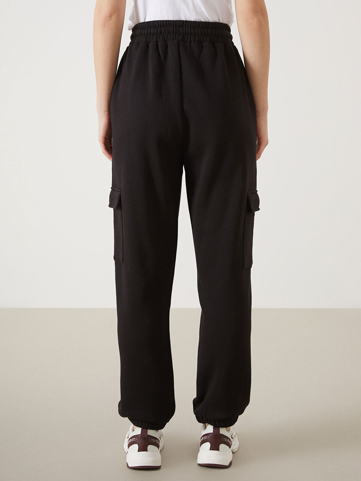 Ladies Baggy Cargo Joggers | Black