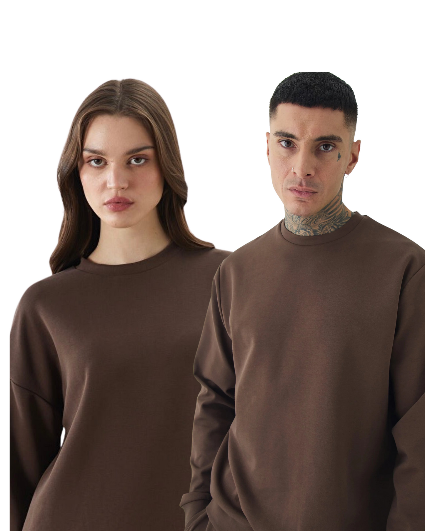 COMBO Love in Layers | Couple Sweatshirts | Coffee/Brown