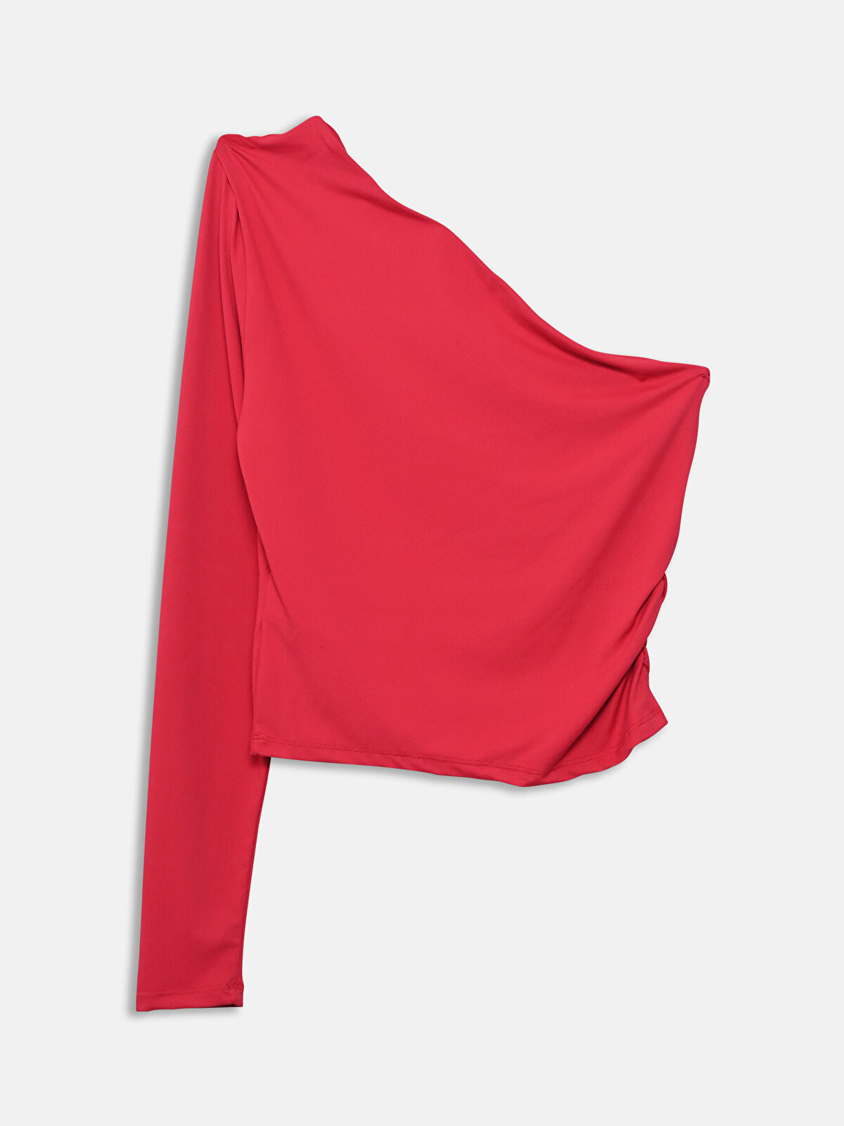 Chilli Red Slash Neck Crop Top | Red
