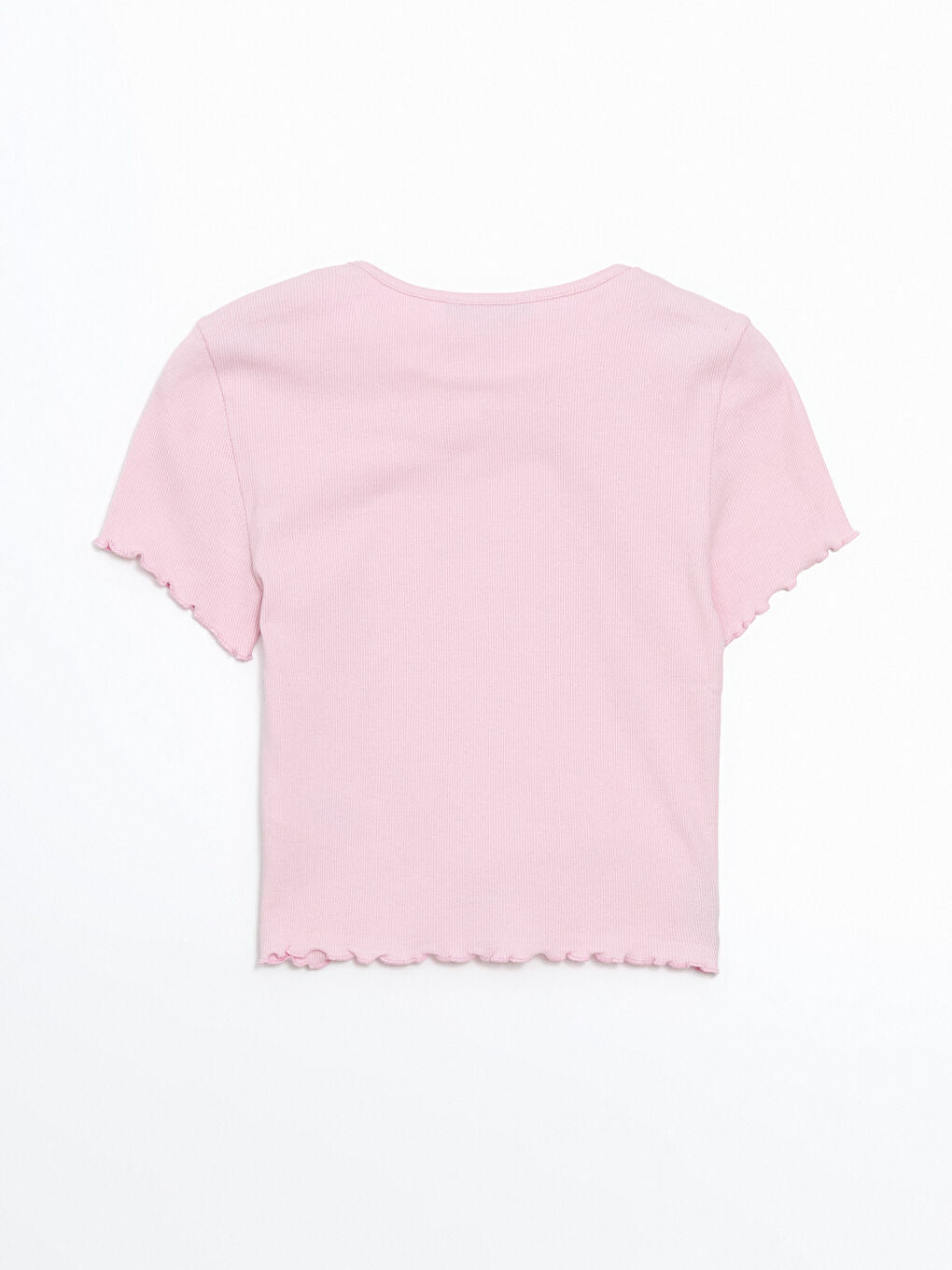 Pink Embroidery Crop Top