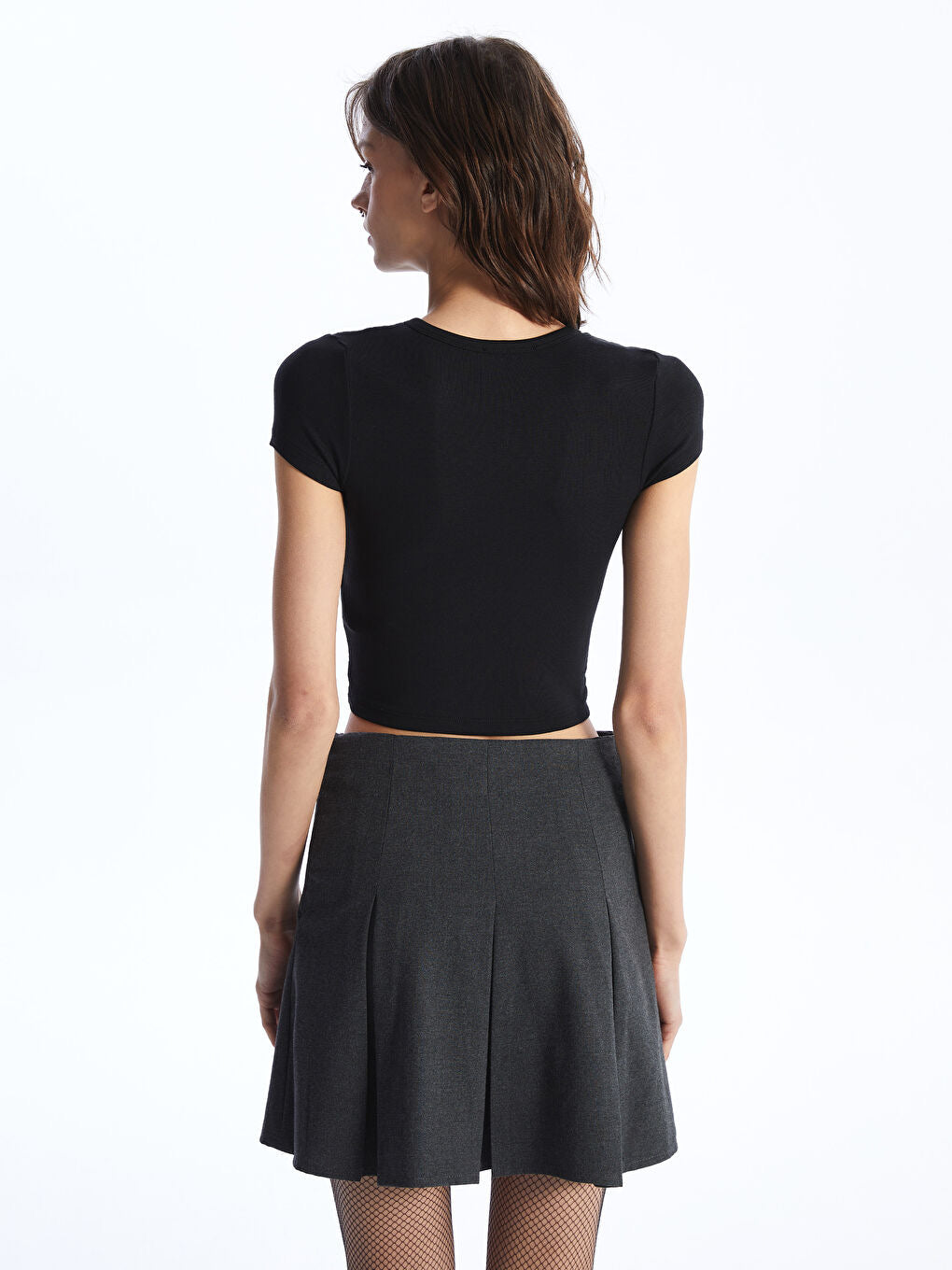 Crew Neck Women's  Tops | Viscose Black