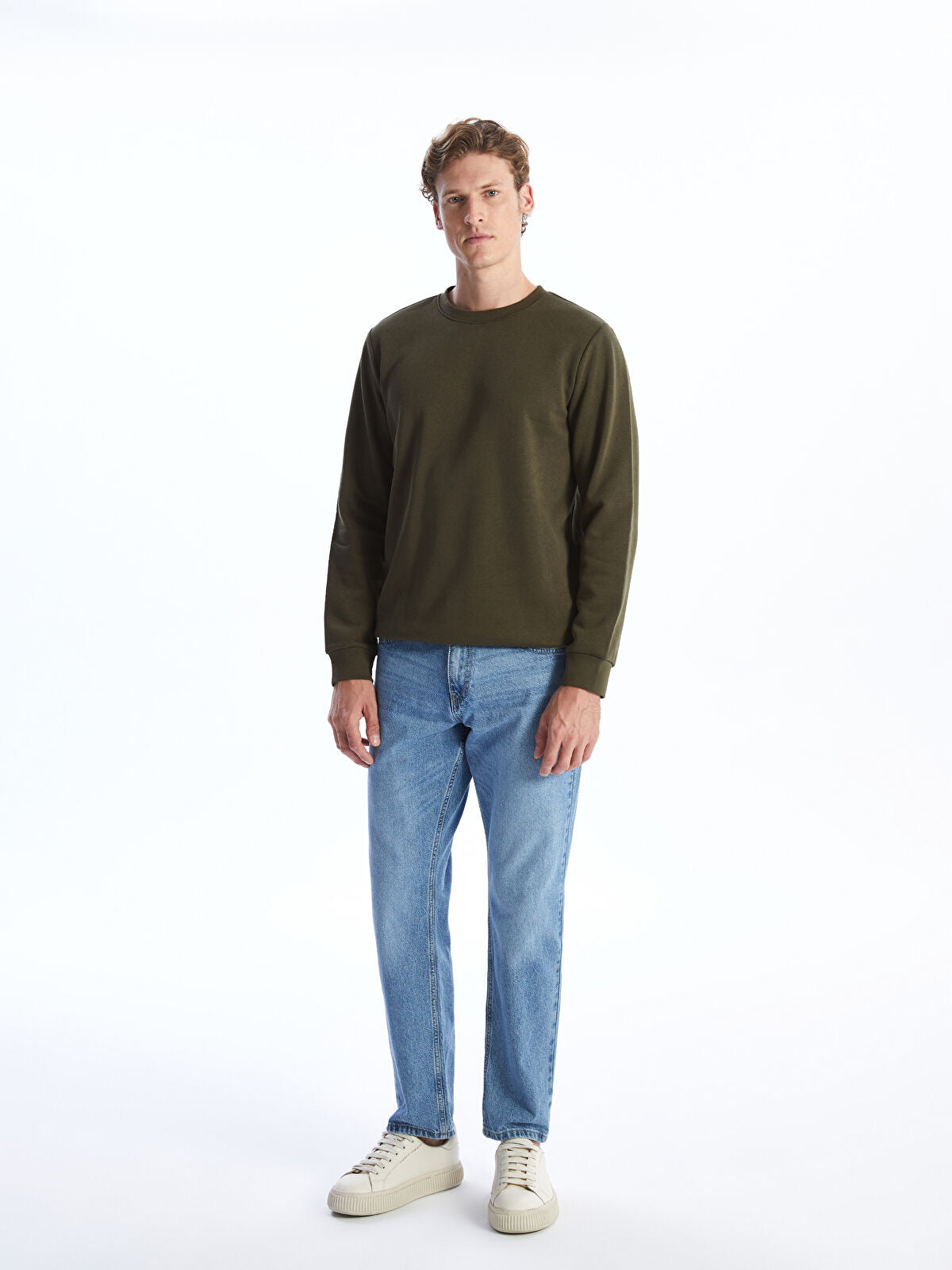 CROPPED Men's Premium Sweatshirt | Olive Green