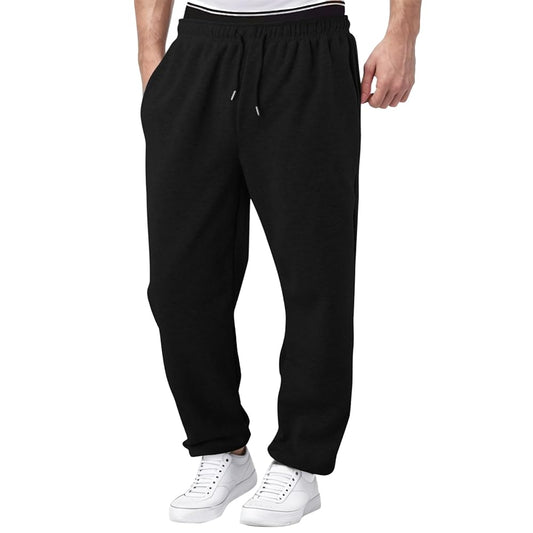 BRUSHED Baggy Sweatpants | Black