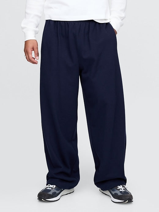 BRUSHED Baggy Sweatpants | NAVY BLUE