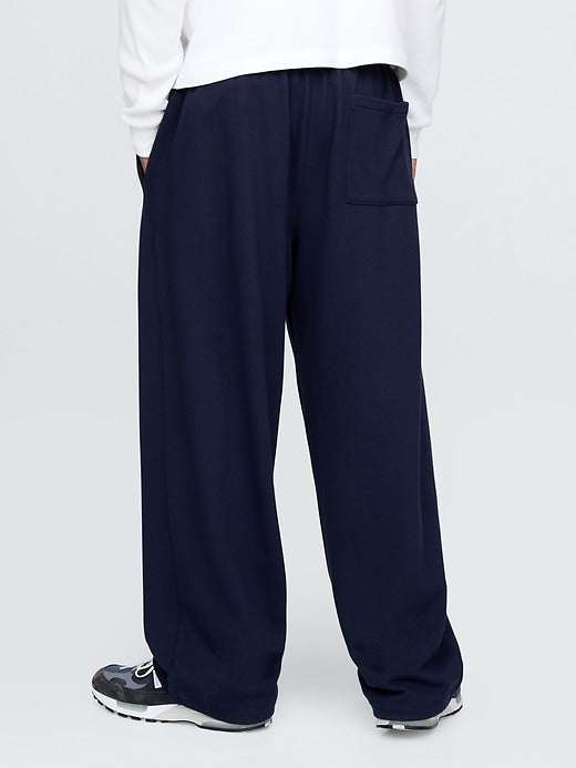 BRUSHED Baggy Sweatpants | NAVY BLUE